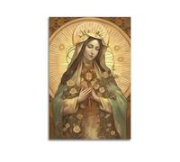 XYSXYCP Canvas Wall Art Picture Vintage Beautiful Religious Poster Mother of Mercy Modern Living Room Bedroom Decor 20x30inch(50x75cm)