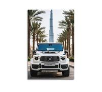 XYSXYCP Wall Art Photo Album Car Posters DubaiLandmark WhiteSUV Modern Family for Living Room Decor 16x24inch(40x60cm)