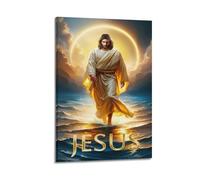 XYSXYCP Wall Art Photo Album Christian Posters Glorious JesusWalkingOnSea Modern Family for Living Room Decor 08x12inch(20x30cm)