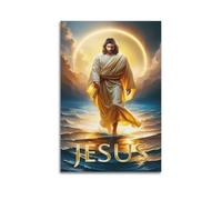 XYSXYCP Wall Art Photo Album Christian Posters Glorious JesusWalkingOnSea Modern Family for Living Room Decor 20x30inch(50x75cm)