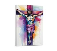 XYSXYCP Wall Art Photo Album Christian Posters JesusCrucifixion Modern Family for Living Room Decor 08x12inch(20x30cm)