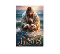 XYSXYCP Wall Art Photo Album Christian Posters Loving JesusEmbracingChild Modern Family for Living Room Decor 16x24inch(40x60cm)