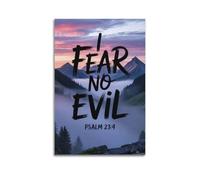 XYSXYCP Wall Art Photo Album Christian Posters MountainSunset FearNoEvil Modern Family for Living Room Decor 20x30inch(50x75cm)