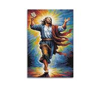 XYSXYCP Wall Art Photo Album Christian Posters Radiant JesusWithBible Modern Family for Living Room Decor 08x12inch(20x30cm)