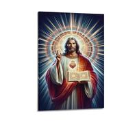 XYSXYCP Wall Art Photo Album Christian Posters SacredHeartBible JesusRevelation Modern Family for Living Room Decor 12x18inch(30x45cm)
