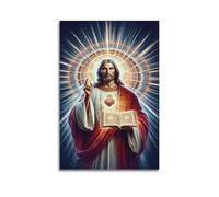 XYSXYCP Wall Art Photo Album Christian Posters SacredHeartBible JesusRevelation Modern Family for Living Room Decor 12x18inch(30x45cm)