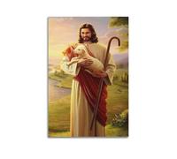 XYSXYCP Wall Art Photo Album Christian Posters Serene JesusHoldingLamb Modern Family for Living Room Decor 24x36inch(60x90cm)