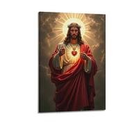 XYSXYCP Wall Art Photo Album Christian Posters ThornCrownSacredHeart Jesus Modern Family for Living Room Decor 08x12inch(20x30cm)