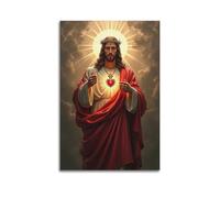 XYSXYCP Wall Art Photo Album Christian Posters ThornCrownSacredHeart Jesus Modern Family for Living Room Decor 08x12inch(20x30cm)