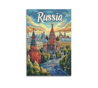 XYSXYCP Wall Art Photo Album Travel Posters Cityscape Moscow Modern Family for Living Room Decor 12x18inch(30x45cm)