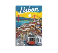 XYSXYCP Wall Art Photo Album Travel Posters Colorful Lisbon Modern Family for Living Room Decor 08x12inch(20x30cm)