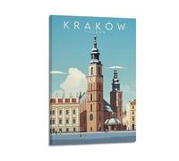 XYSXYCP Wall Art Photo Album Travel Posters Minimalist KrakowPoland Modern Family for Living Room Decor 12x18inch(30x45cm)