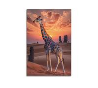 XYSXYCP Wall Art Picture Print Animal Poster Fantasy Desert Color Pattern Giraffe Modern Family for Living Room Decor 08x12inch(20x30cm)