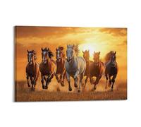 XYSXYCP Wall Art Picture Print Animal Poster Glorious Prairie Horses Modern Family for Living Room Decor 08x12inch(20x30cm)