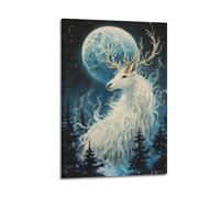 XYSXYCP Wall Art Picture Print Animal Poster Moonlit Kirin - Celestial Guardian of The Forest Modern Family for Living Room Decor 24x36inch(60x90cm)