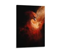 XYSXYCP Wall Art Picture Print Animal Poster of A Mythic Phoenix Reborn in Fiery Rembrandt Chiaroscuro (1) Modern Family for Living Room Decor 08x12inch(20x30cm)