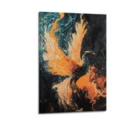 XYSXYCP Wall Art Picture Print Animal Poster of A Mythological Phoenix Rising from Oil-painted Flames (5) Modern Family for Living Room Decor 08x12inch(20x30cm)