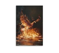 XYSXYCP Wall Art Picture Print Animal Poster of A Mythological Phoenix Rising from Oil-painted Flames (4) Modern Family for Living Room Decor 12x18inch(30x45cm)