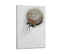 XYSXYCP Wall Art Picture Print Animal Poster Realistic Round Stone-Pushing Ant Modern Family for Living Room Decor 24x36inch(60x90cm)