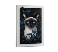 XYSXYCP Wall Art Picture Print Animal Poster Siamese, Elegant Blue-Eyed Cat Pose (1) Modern Family for Living Room Decor 20x30inch(50x75cm)