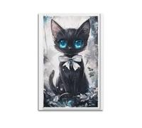 XYSXYCP Wall Art Picture Print Animal Poster Siamese, Elegant Blue-Eyed Cat Pose Modern Family for Living Room Decor 20x30inch(50x75cm)