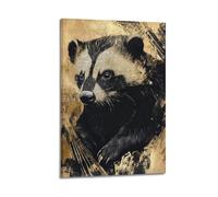 XYSXYCP Wall Art Picture Print Animal Poster The Fierce Honey Badger - Unbreakable Spirit in Gold Leaf (1) Modern Family for Living Room Decor 16x24inch(40x60cm)