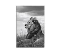XYSXYCP Wall Art Picture Print Animal Poster The Majestic Lion - King of The Savannah Modern Family for Living Room Decor 12x18inch(30x45cm)