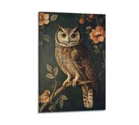 XYSXYCP Wall Art Picture Print Animal Poster The Wise Owl - Enlightenment Personified Through Renaissance Art Modern Family for Living Room Decor 20x30inch(50x75cm)