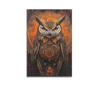 XYSXYCP Wall Art Picture Print Animal Poster The Wise Owl - Guardian of Ancient Knowledge in Velvet Tones (1) Modern Family for Living Room Decor 08x12inch(20x30cm)