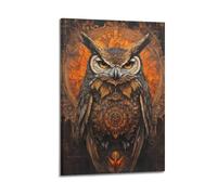 XYSXYCP Wall Art Picture Print Animal Poster The Wise Owl - Guardian of Ancient Knowledge in Velvet Tones (1) Modern Family for Living Room Decor 20x30inch(50x75cm)
