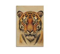 XYSXYCP Wall Art Picture Print Animal Poster Vintage, Fierce Bengal Tiger Modern Family for Living Room Decor 12x18inch(30x45cm)