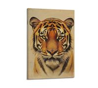 XYSXYCP Wall Art Picture Print Animal Poster Vintage, Fierce Bengal Tiger Modern Family for Living Room Decor 12x18inch(30x45cm)