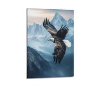 XYSXYCP Wall Art Picture Print Animal Poster Wings of Freedom - Eagle Soaring Over Mountains Modern Family for Living Room Decor 16x24inch(40x60cm)