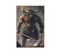XYSXYCP Wall Art Picture Print Art Poster Ferocious Bull Warrior Modern Family for Living Room Decor 12x18inch(30x45cm)