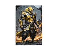 XYSXYCP Wall Art Picture Print Art Poster Furious Yellow Black Taurus Warrior Modern Family for Living Room Decor 24x36inch(60x90cm)