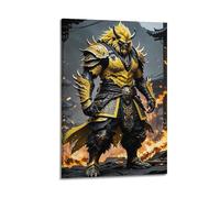 XYSXYCP Wall Art Picture Print Art Poster Furious Yellow Black Taurus Warrior Modern Family for Living Room Decor 24x36inch(60x90cm)