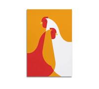 XYSXYCP Wall Art Picture Print Art Poster Geometric Chickens Modern Family for Living Room Decor 08x12inch(20x30cm)