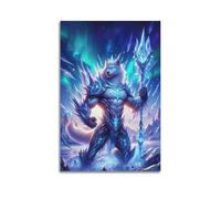 XYSXYCP Wall Art Picture Print Art Poster Ice Wolf Warrior Modern Family for Living Room Decor 16x24inch(40x60cm)