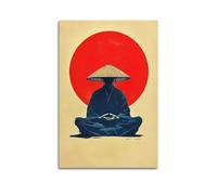 XYSXYCP Wall Art Picture Print Art Poster Japanese Zen Figure Modern Family for Living Room Decor 12x18inch(30x45cm)