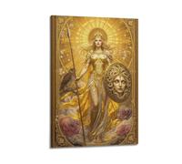 XYSXYCP Wall Art Picture Print Art Poster - Majestic Goddess With Owl Modern Family for Living Room Decor 16x24inch(40x60cm)