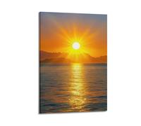 XYSXYCP Wall Art Picture Print Art Poster - Radiant Sunrise Over Sea Modern Family for Living Room Decor 24x36inch(60x90cm)