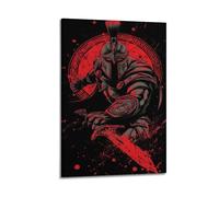 XYSXYCP Wall Art Picture Print Art Poster Sharp Red Shadow Spartan Warrior Modern Family for Living Room Decor 24x36inch(60x90cm)