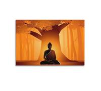 XYSXYCP Wall Art Picture Print Buddhist Poster Bodhisattva Enlightenment Under The Bodhi Tree Modern Family for Living Room Decor 24x36inch(60x90cm)