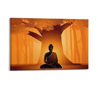 XYSXYCP Wall Art Picture Print Buddhist Poster Bodhisattva Enlightenment Under The Bodhi Tree Modern Family for Living Room Decor 12x18inch(30x45cm)