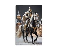 XYSXYCP Wall Art Picture Print Christian Culture Poster Handsome Horse Riding Crusader Modern Family for Living Room Decor 16x24inch(40x60cm)