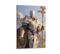 XYSXYCP Wall Art Picture Print Christian Knights Poster Art Paladin in Front of Temple Modern Family for Living Room Decor 12x18inch(30x45cm)