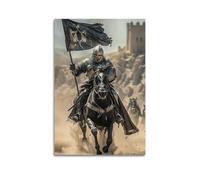 XYSXYCP Wall Art Picture Print Christian Knights Poster Knights on Horses in Battle Modern Family for Living Room Decor 20x30inch(50x75cm)