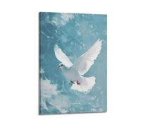 XYSXYCP Wall Art Picture Print Christian Poster Blue Sky White Dove Modern Family for Living Room Decor 12x18inch(30x45cm)