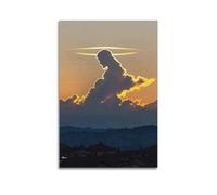 XYSXYCP Wall Art Picture Print Christian Poster Sacred Cloud Shaped Jesus Modern Family for Living Room Decor 08x12inch(20x30cm)