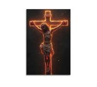 XYSXYCP Wall Art Picture Print Christian Poster Sacred Jesus Crucifixion Cross Modern Family for Living Room Decor 16x24inch(40x60cm)